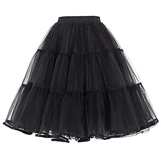 Women Long Tutu Skirt Tulle Crinoline Vintage Petticoat Wedding Dress Underskirt Rockabilly Tutu Fluffy Adult Organza Petticoats