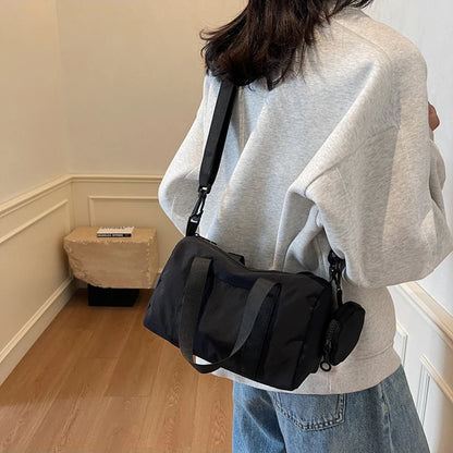 1pcs Large Capaci Bag Women's Nylon Crossbody Shoulder Bag Versatile Commuting Handbag Pillow Design Single Shoulder Bag