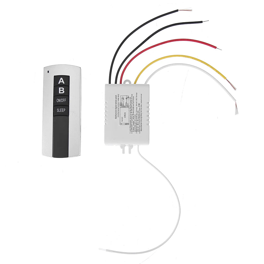 Wireless Remote Control 4 Ports Digital Remote Control 220V 1/2/3 Channel Switch Lightswitch NO/OFF For Lamp Light Smart Home