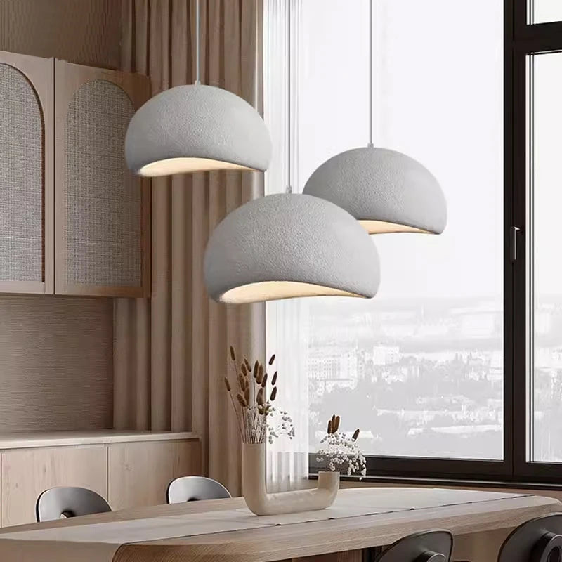 Wabi-Sabi LED Pendant Light E27 - Rustic Hanging Chandelier for Living Dining Room Kitchen Bedroom Modern Home Decor Lamp