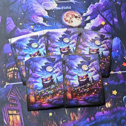 64Pcs/set 66X91Mm PTCG Starry Sky Gengar Card Sleeves Fragments Color Flash Ws PTCG Card Protective Cover Anime Cards Gift Toys