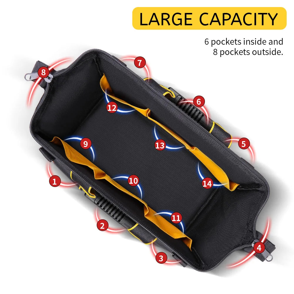 Tool Bag Strong And Durable Canvas Thickened Portable Multi-functional Hardware Fishing Labor Insurance Carpentry Tool Bag
