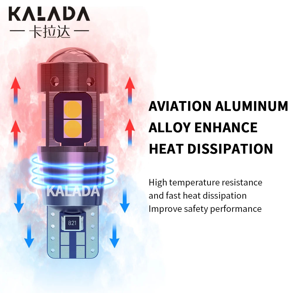 2PCS T10 W5W LED Bulb Super Bright 3030 10SMD Canbus Car Interior Light Instrument Map Dome Parking Light Auto Signal Lamp 6000K