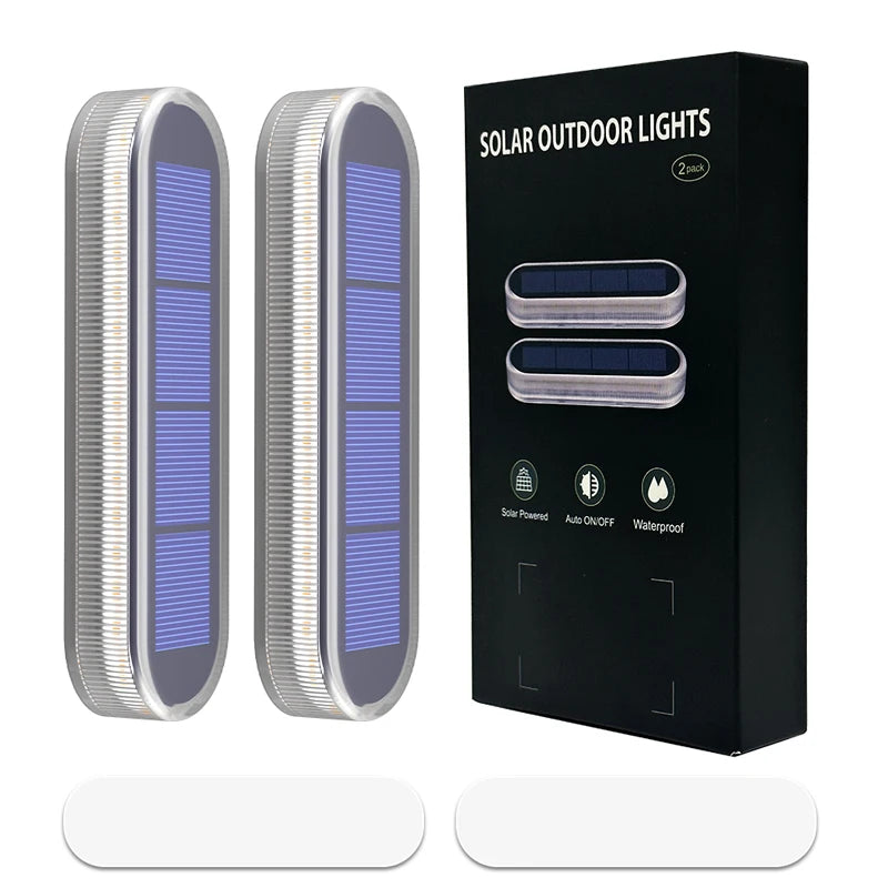 Solar Deck Light Outdoor Solar Lighting Stair Lamp Waterproof IP68 30 LEDs For Railing Fence Yard Lamp Exterior Decorative