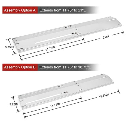 Adjustable Stainless Steel Heat Plate BBQ Gas Grill Replacement Set Outdoor Cooking Accessories Kit For Kitchen