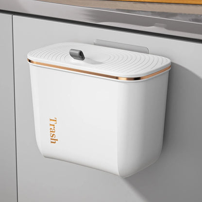 【Lifeideas】Kitchen Bathroom Hanging Waste Bin with Lid Wall Mounted Garbage Can for Cabinet Under Sink Waste Garbage Compost B