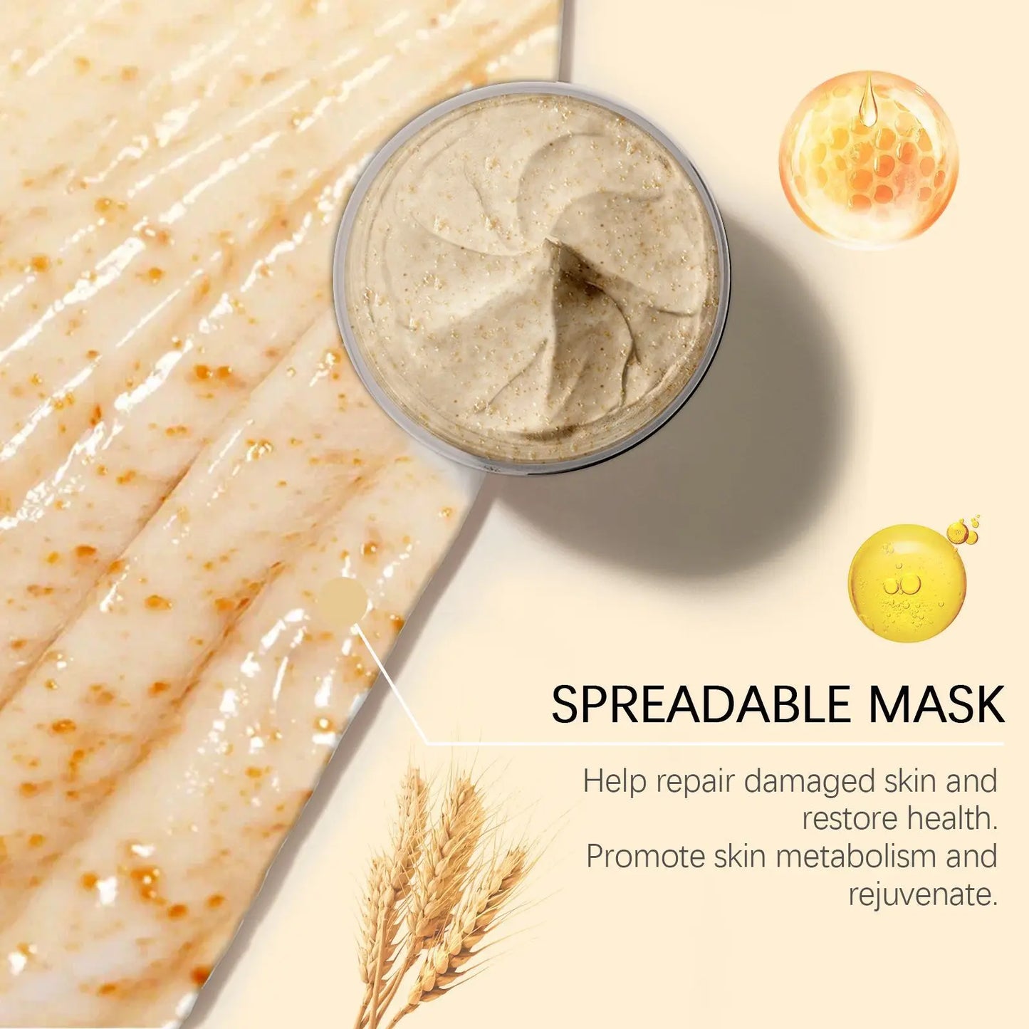 Rice Raw Pulp Mask Replenishment Moisturizing Fade Dark Spot Repair Sensitive Skin Shrink Pore Hydrating Mask Korean Skin Care