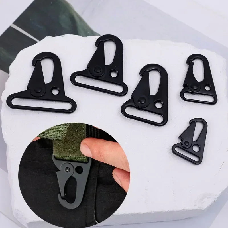 10 Pcs Nylon Webbing Belt Key Chain Bag Hook Multi-functional Buckles Outdoor Tactical Mountaineering Tools Hawkbill Carabiner