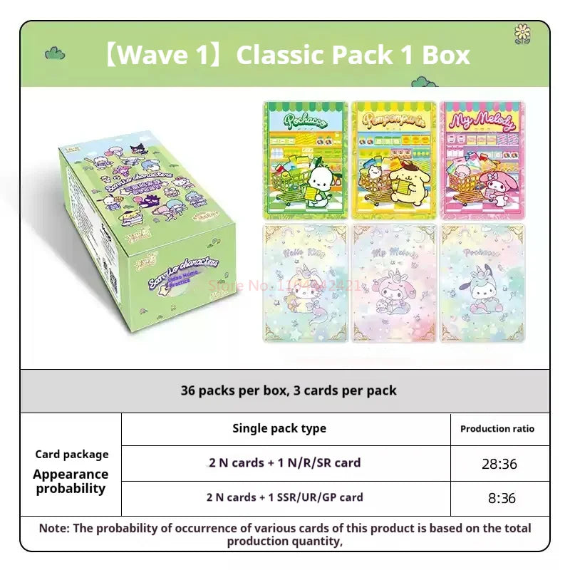 KAYOU Genuine Sanrio Card Flower Fragrance Story Mengmeng Collection Pack Sanrio Family Collectible Cards Toys Gifts
