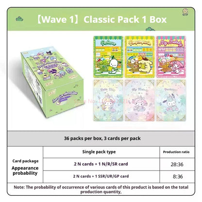 KAYOU Genuine Sanrio Card Flower Fragrance Story Mengmeng Collection Pack Sanrio Family Collectible Cards Toys Gifts