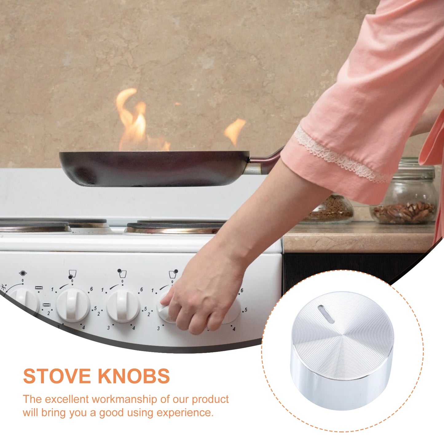 5pcs Stove Control Knobs Cooker Control Replacement Burner Stoves Accessories Oven Handles Kitchen Parts for Gas Stove