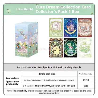 KAYOU Genuine Sanrio Card Flower Fragrance Story Mengmeng Collection Pack Sanrio Family Collectible Cards Toys Gifts