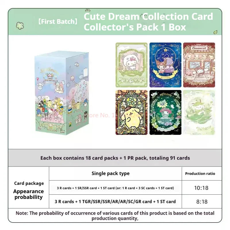 KAYOU Genuine Sanrio Card Flower Fragrance Story Mengmeng Collection Pack Sanrio Family Collectible Cards Toys Gifts