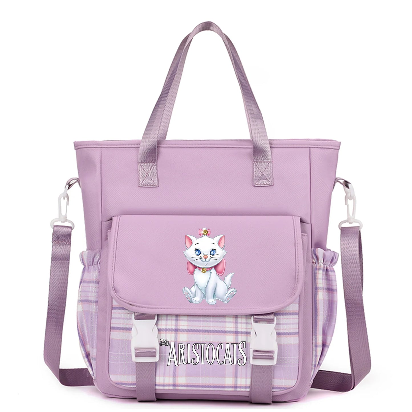 The Aristocats Marie Cat Handbag Shoulder Bag Messenger Bag Carrying Bag for Teenager Girls Boys Schoolbag Travel Shoulder Bag
