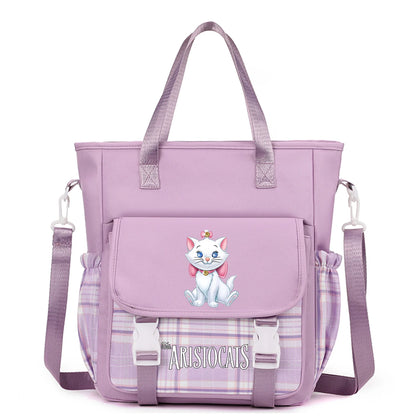 The Aristocats Marie Cat Handbag Shoulder Bag Messenger Bag Carrying Bag for Teenager Girls Boys Schoolbag Travel Shoulder Bag