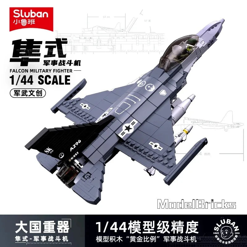 Sluban WW2 Military F-14 Su-27 F/A-18 Fighter Air Weapon Building Blocks MI-24 Ka-52 Helicopter Classic Model Aircraft Toys Gift