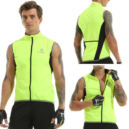 X-TIGER Cycling Vest Sleeveless Bicycle Reflective Windproof Uitra-Light Sun Protection Mountaineering Jacket Cycling Sportswear