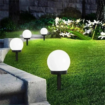 Solar Round Ball Light LED Solar Power Light Outdoor Waterproof Garden Decoration Yard Lawn Street Ball Ground Lamp
