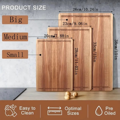 Wooden Cutting Boards Chopping Blocks Beech Walnut Cheese Cutting Board Butcher Block Meat Cutting Board For Kitchen Tools