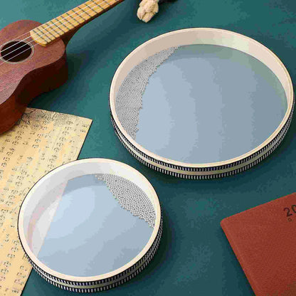 2 Pcs Ocean Drums Wave Sound Healing Instruments Round Tambourines Musical Toys Kids Adults Drum Set Percussion Premium Material