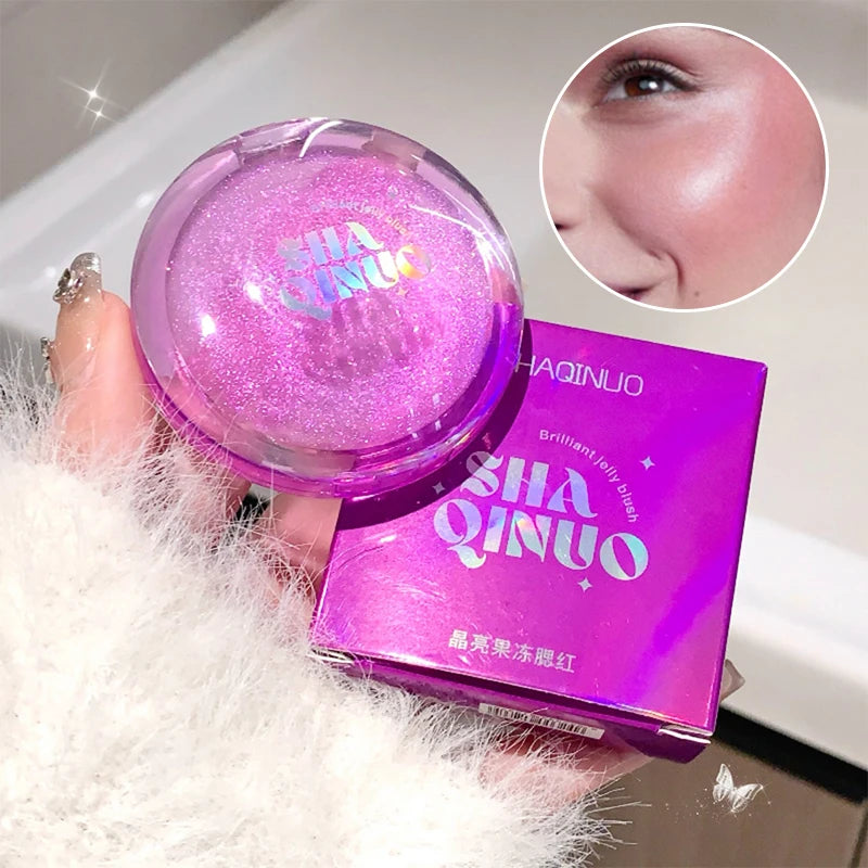 SHAQINUO Jelly Blush - Hydrating Formula with Crystal Clear Shine and Dewy Finish,Essential for summer travel