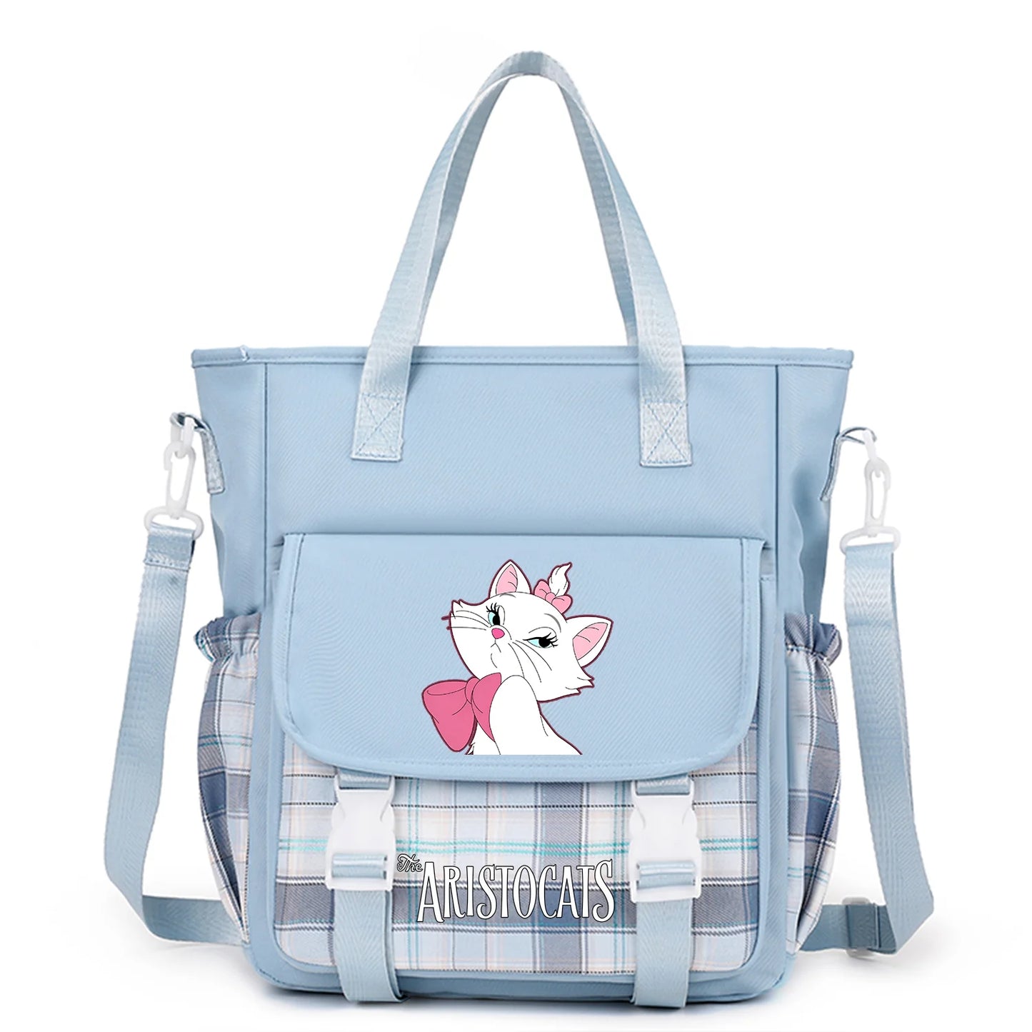 The Aristocats Marie Cat Handbag Shoulder Bag Messenger Bag Carrying Bag for Teenager Girls Boys Schoolbag Travel Shoulder Bag