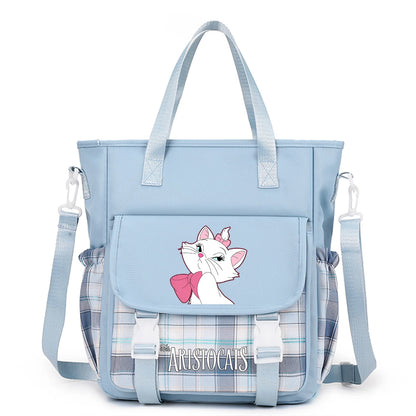 The Aristocats Marie Cat Handbag Shoulder Bag Messenger Bag Carrying Bag for Teenager Girls Boys Schoolbag Travel Shoulder Bag