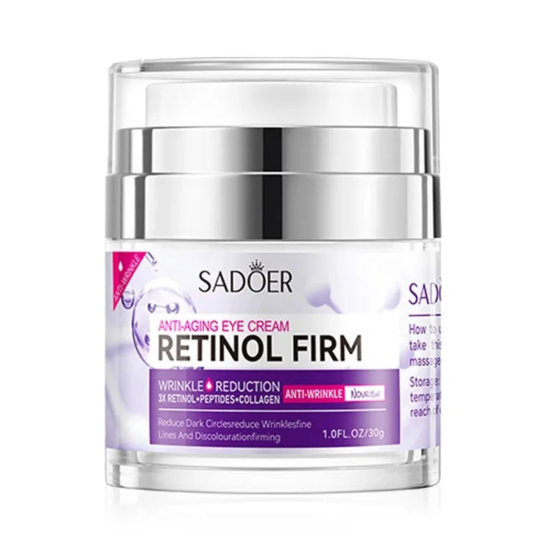 SADOER Retinol Eye Cream Anti Dark Circles Removal Eye Bags Moisturizing Brightening Firming Beauty Eyes Skin Care Products
