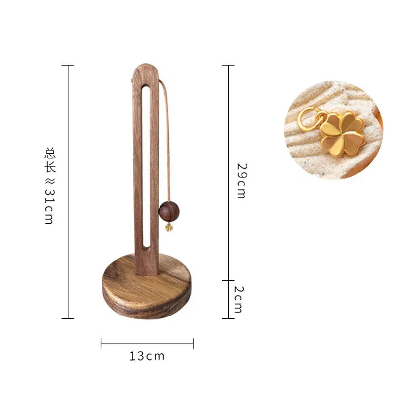 Solid Wood Paper Towel Holder Kitchen Punch-Roll Paper Storage Rack Lazy Rag Plastic Wrap Bag Storage Rack Kitchen Accessories