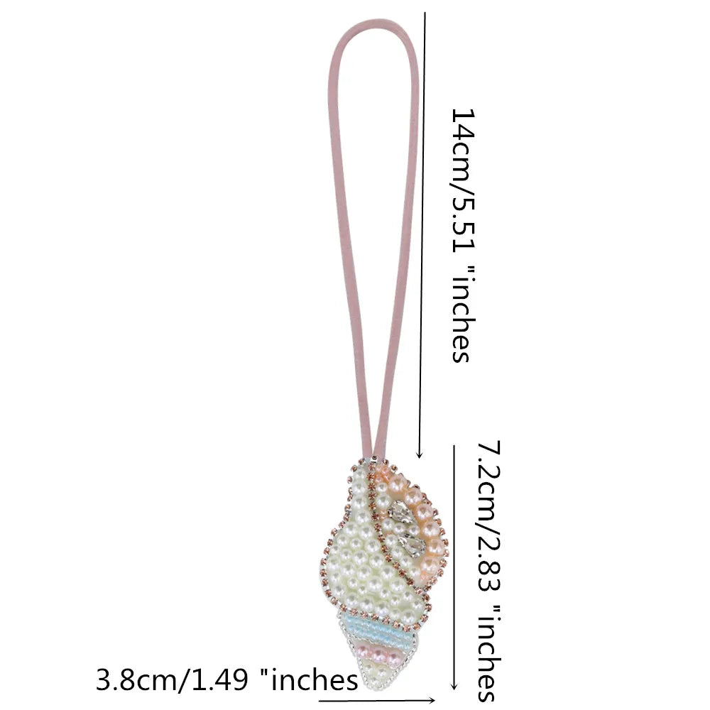 3D Handmade Rhinestone Beaded Coconut tree, butterfly hanging rope Patches Crystal Bag lanyard Patch beading Applique Patch