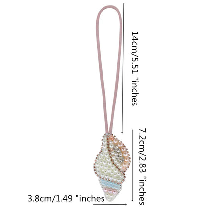 3D Handmade Rhinestone Beaded Coconut tree, butterfly hanging rope Patches Crystal Bag lanyard Patch beading Applique Patch