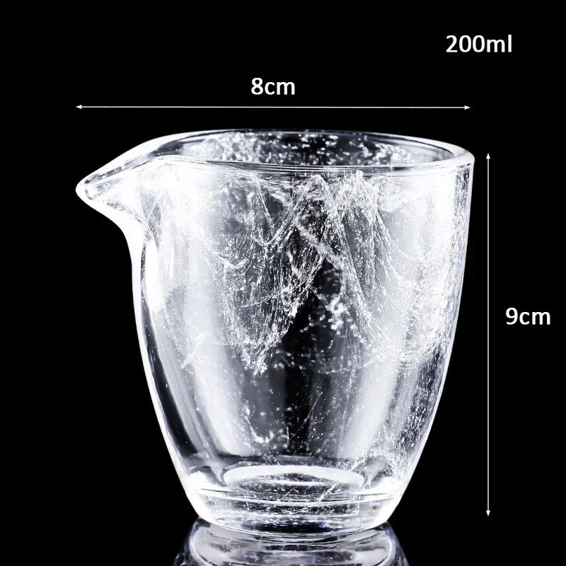 Snow Crystal Glass Tea Tureen Glazed Tea Maker Kung Fu Tea Set High-grade Tea Cup Large Transparent Built Lamp Best Gift