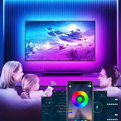 TV Backlight RGB LED Strip Lights USB Flexible Lamp Tape Ribbon for 55-75inch TV Computer Screen Background Lighting Home Decor