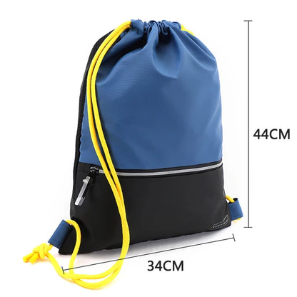 TINYAT Heavy-Duty Drawstring Sports Bag Waterproof polyester Backpack for Gym,Riding, Large Capacity Shoes and Clothes Organizer