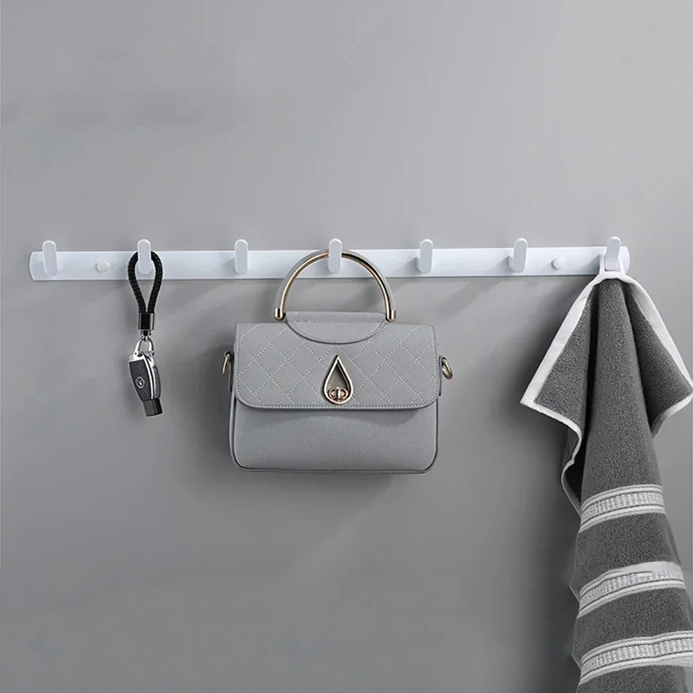 Wall Hanger Coat Hook Clothes Towel Holder White Aluminum Toliet Hallway Hooks Hanging Shelf Bathroom Kitchen Accessories