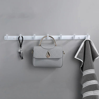 Wall Hanger Coat Hook Clothes Towel Holder White Aluminum Toliet Hallway Hooks Hanging Shelf Bathroom Kitchen Accessories