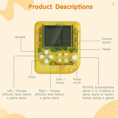 Mini Classic Video Game Machine Keychain Alloy Games Keyrings Souvenir Handbag Key Chains Keyring Jewelry Accessories Gifts