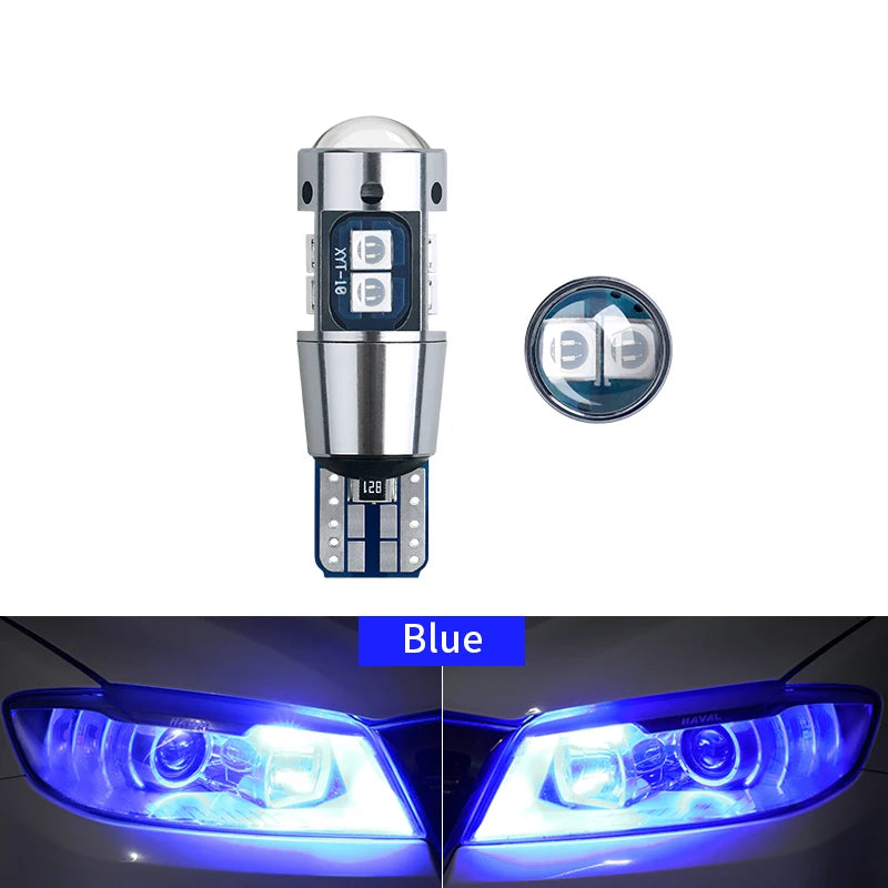 2PCS T10 W5W LED Bulb Super Bright 3030 10SMD Canbus Car Interior Light Instrument Map Dome Parking Light Auto Signal Lamp 6000K