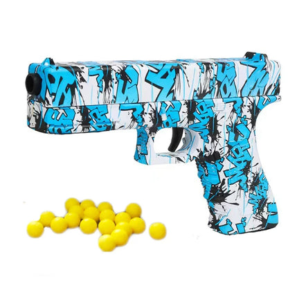 Soft Bullet G17 Toy Gun Manual Pistol With Laser Blaster Foam Ball Airsoft Launcher CS Shooting Games Weapons for Kids Boys Gift
