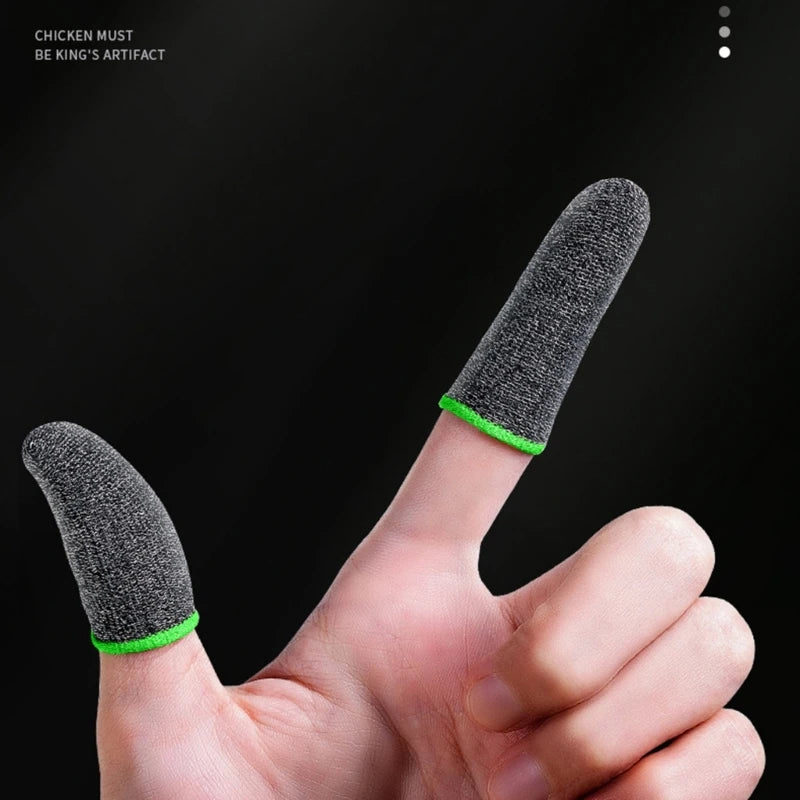 1 Pair Gamer Sleeve Sweatproof Dedales Gamer Finger Cover Touch Screen Fingertips Sleeve For PUBG Mobile Games Game Accessories