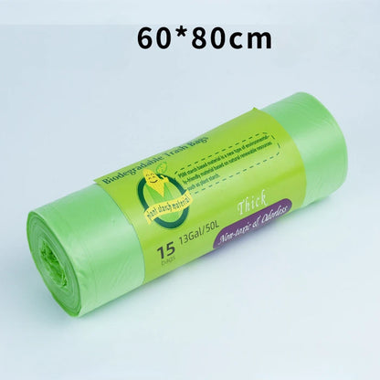 15pcs 13Gallon/50L Biodegradable Trash bags large Garbage bags For kitchen Bin Liner/Trash/rubbish Bags RecyRecycled