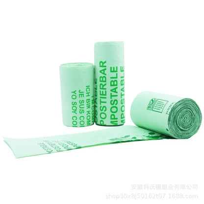 50pcs 6/8/10L /30L flat Trash Bags Biodegradable Garbage Bags Householde Compostable Rubbish Liners Bags for Kitchen