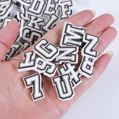 39/78Pcs Alphabet Letter Series Shoe Charms For Croc DIY Decoration Premium Quality Popular Charms Accessories for Beach Bag