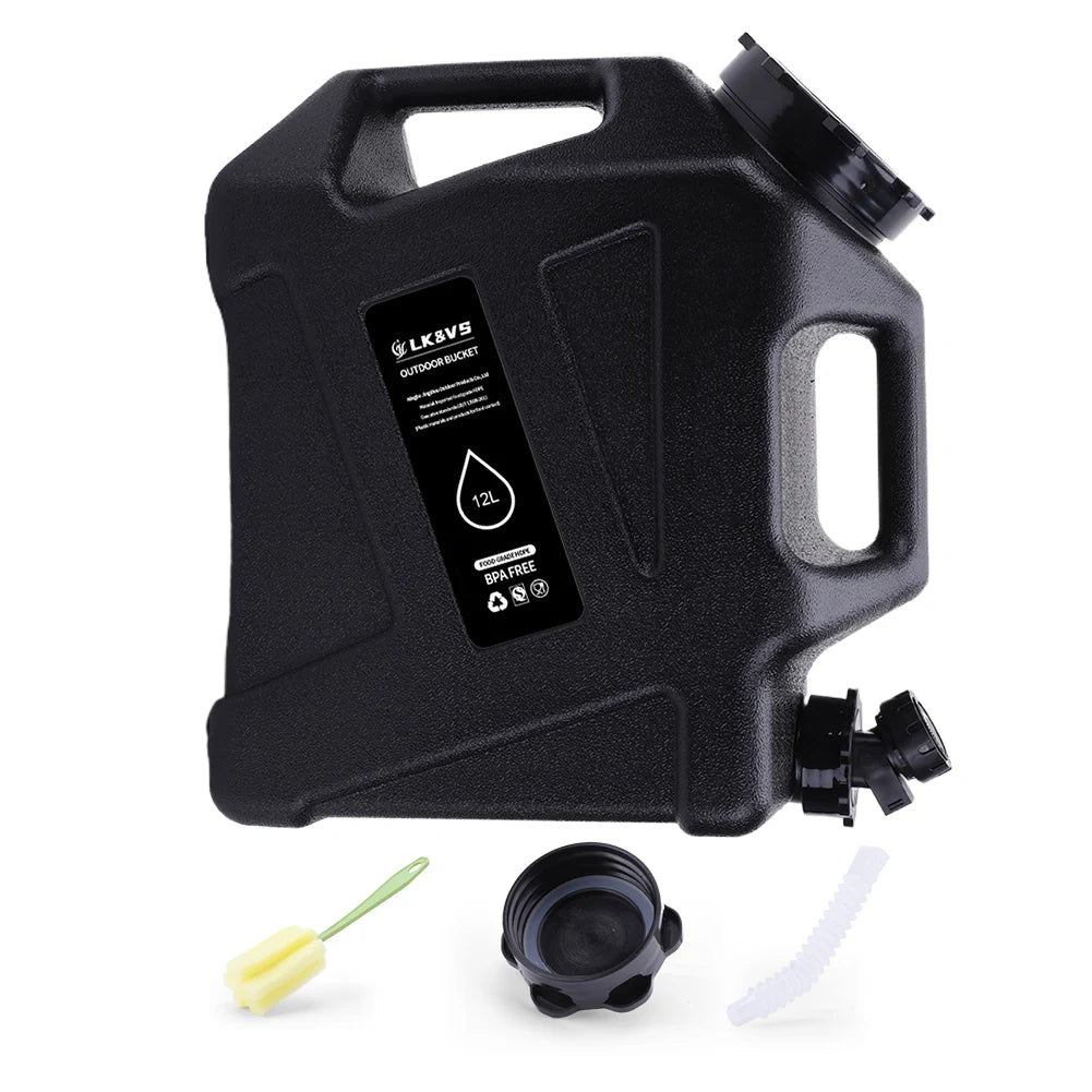 10/12L Portable Camping Water Jug BPA Free Water Tank with 2 Collapsible Water Bag for Camping Car Outdoor Hiking Picnic Fishing
