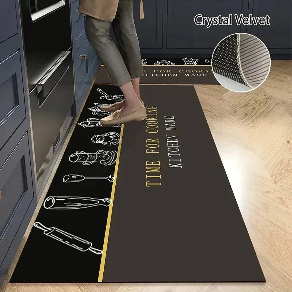 VIKAMA Modern American Personality Soft Floor Mat Bathroom Kitchen Toilet Living Room Anti-slip Dirty Resistant Home Decoration