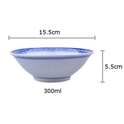 6inch Ceramic Ramen Bowl Chinese Vintage Blue And White Porcelain Tableware Soup Rice Bowls Home Restaurant Kitchen Dinnerware