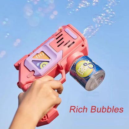 Space Electric Automatic Bubble Machine Bubble Gun Summer Beach Bathing Outdoor Games Children Fantasy Kids Bubble Toy