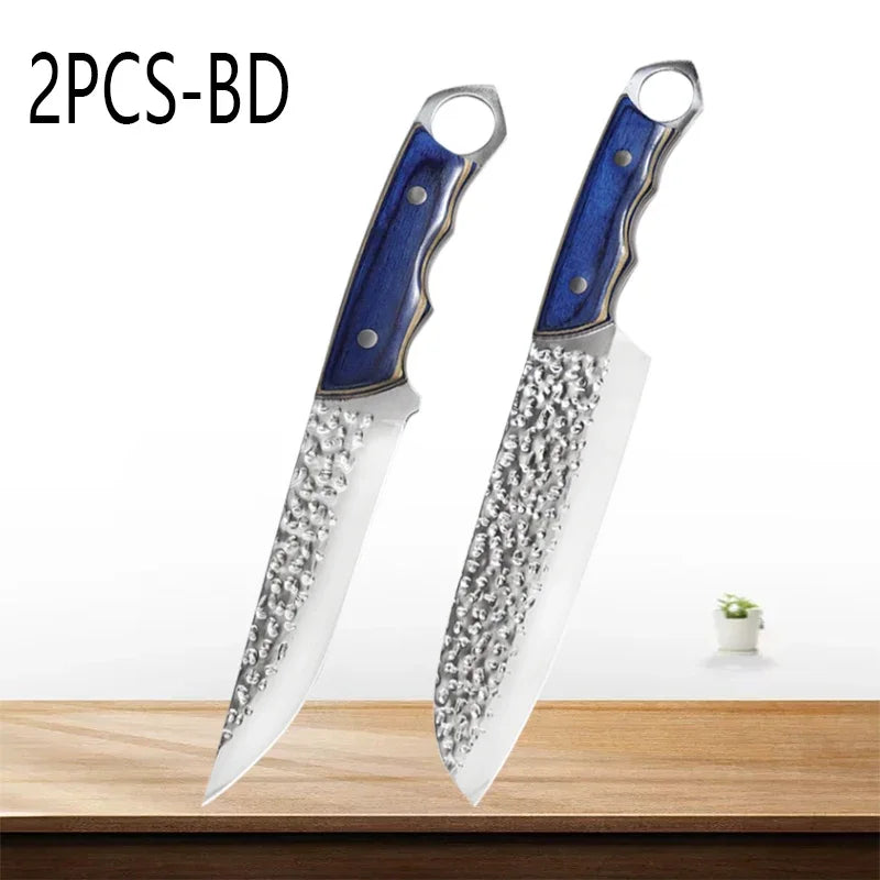 WXCOO Forged Chef's Slicing Knives Stainless Steel Kitchen Knives Sander Knife Wood Handle Boning Knife Fruit Paring BBQ Tool