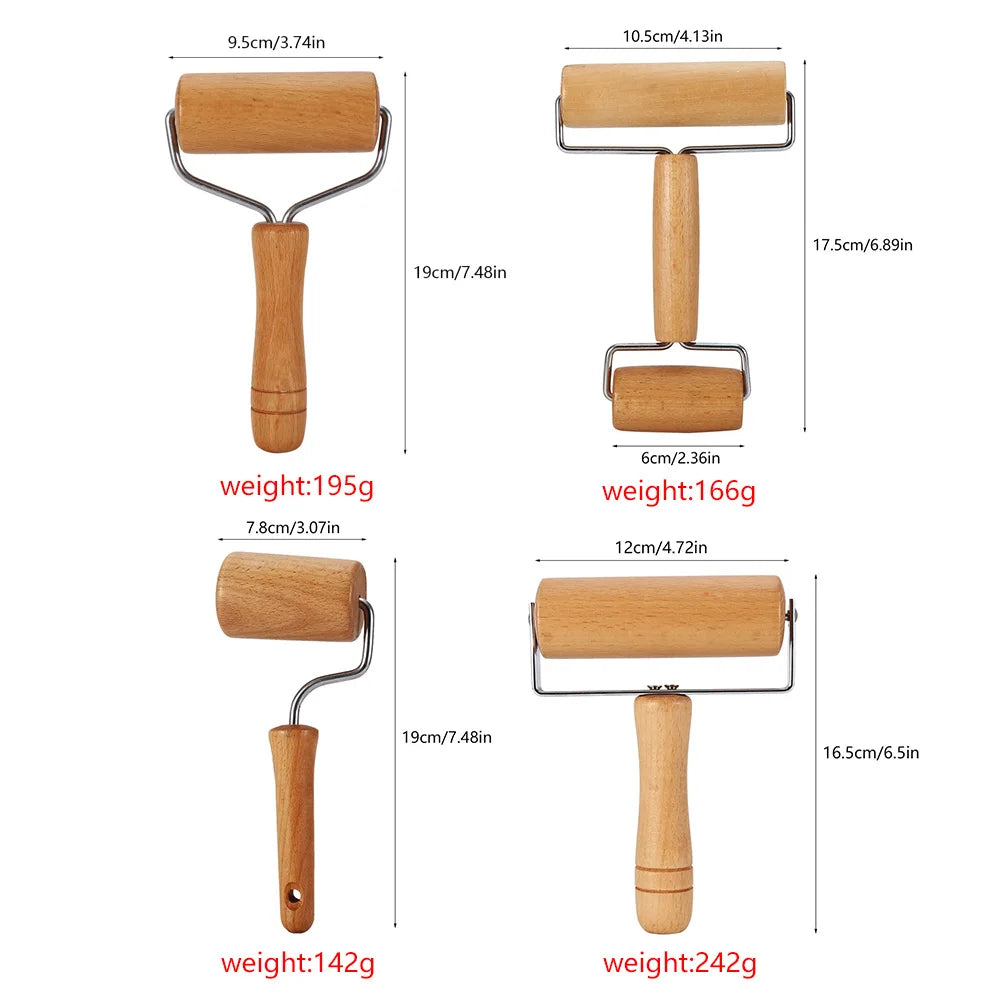 Wooden Pastry Dough Roller Easy To Use Smooth Baking Roller For Rolling Out Even Crusts/Pizza Crusts / Other Baking Tools