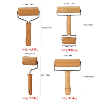 Wooden Pastry Dough Roller Easy To Use Smooth Baking Roller For Rolling Out Even Crusts/Pizza Crusts / Other Baking Tools